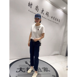 通勤立体剪裁纯棉T恤小衫 女装 加肥加大码 3839女权贵族2026夏新款