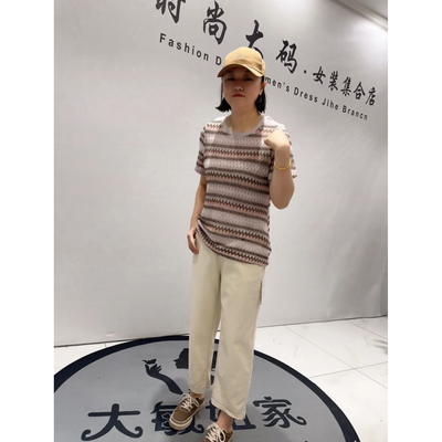 3578女权贵族2026夏新款加肥加大码女装立体剪裁短袖上衣T恤小衫