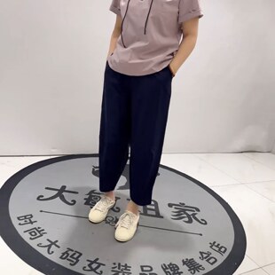 时尚 25218天骄一生水2026夏新款 显瘦气球裤 女装 遮肉八分速干 大码