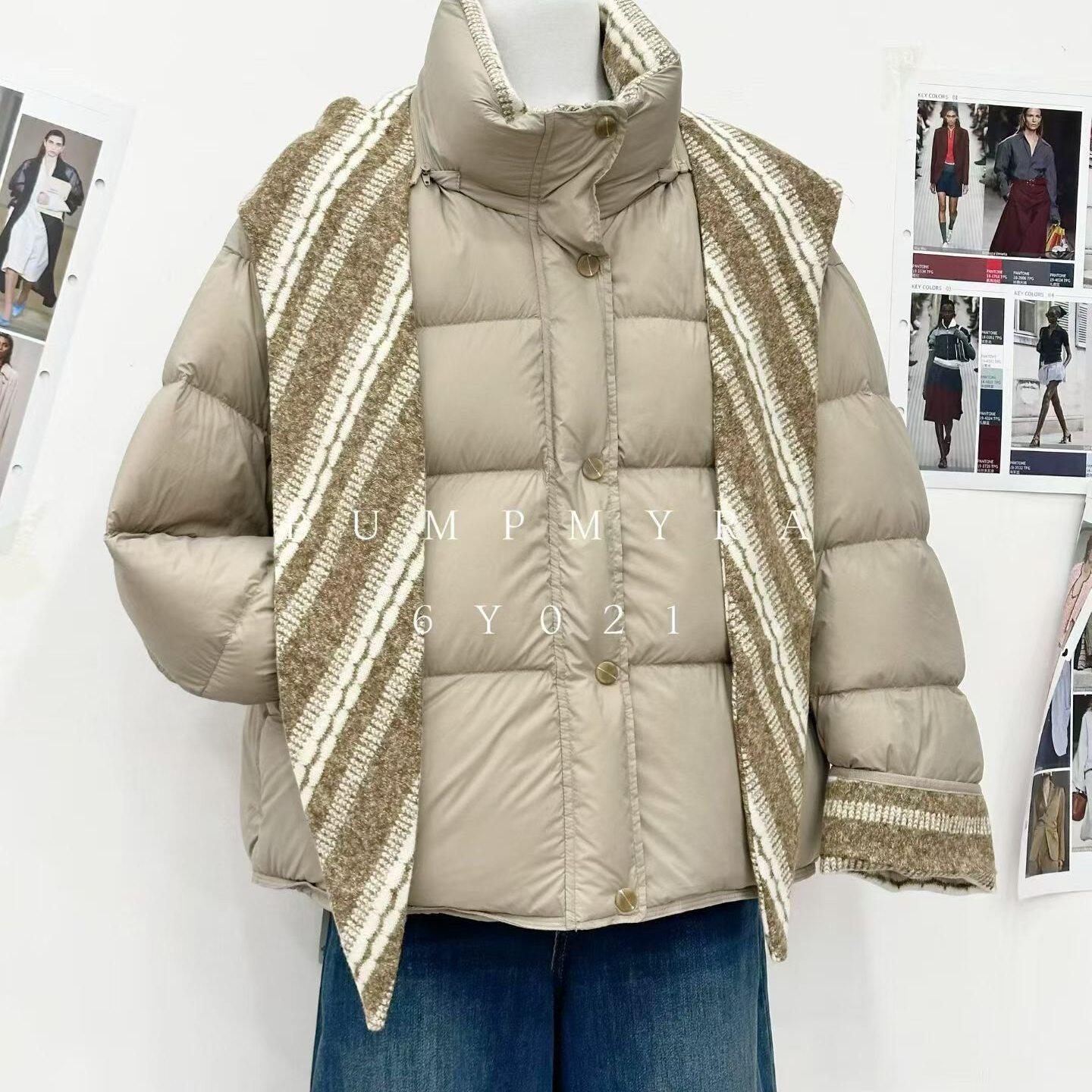 021胖淼淼2026冬新款大码女装显瘦羽绒服遮肉百搭羽绒衣时尚披肩