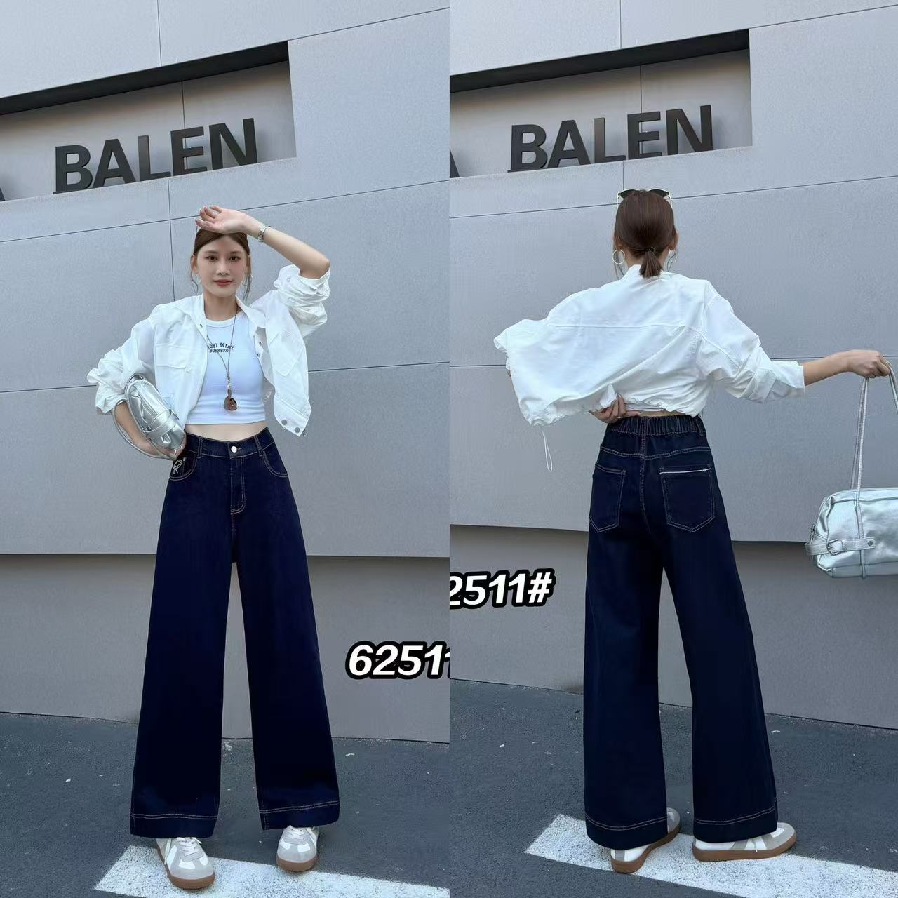 62511莱正雅2026秋新款大码女装显瘦牛仔裤时尚直筒裤百搭阔腿裤图片