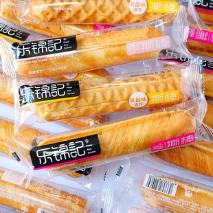 正品乐锦记奶香手撕棒面包500g整箱魔方吐司早餐肉丝乳酪面包零食