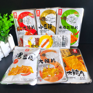源氏黑豆豆筋500g散装烤豆皮小豆筋水磨软卤味辣片小零食办公室