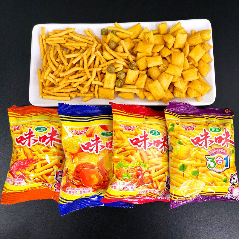 爱尚咪咪虾味条散装称重儿时回忆膨化食品解馋小零食小吃虾条蟹味