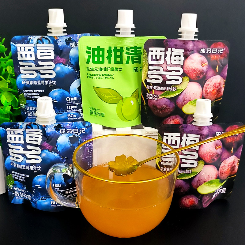 成分日记0脂西梅多多蓝莓多多油柑清清浓缩果蔬膳食纤维便携 果饮