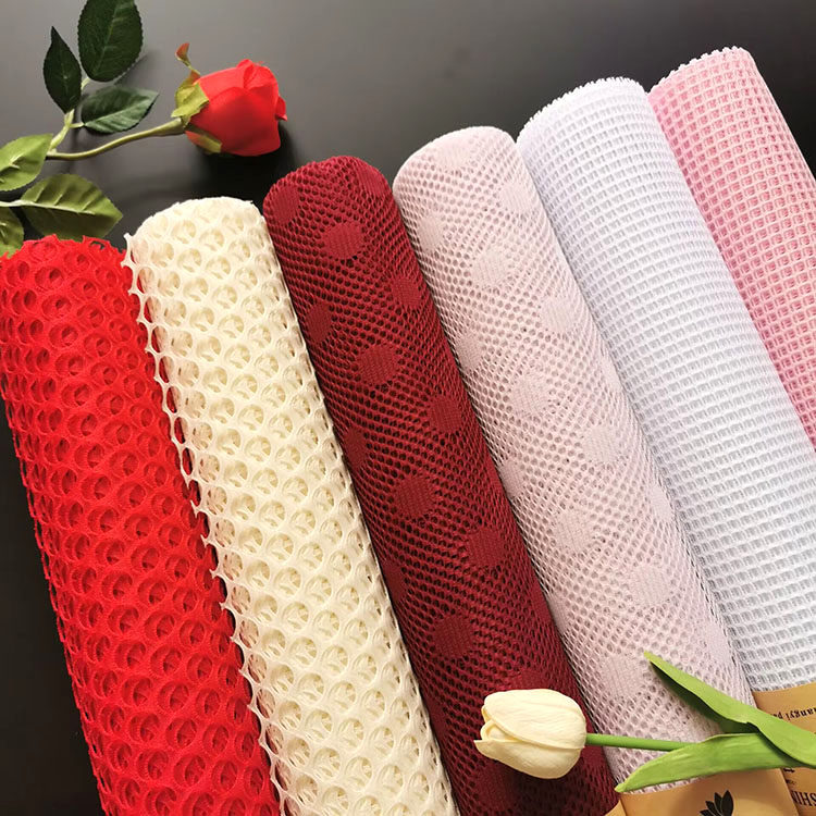 鲜花包装纱网材料花艺花束玫瑰资材圆心方格焦点创意手工花店情人