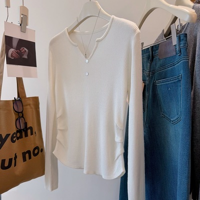 韩国绵羊毛显瘦修身收腰打底毛衣