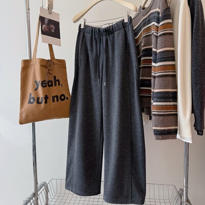 版型太绝了绵羊毛加绒直筒裤长裤