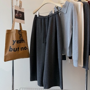 小个子闭眼入 韩国%1.7绵羊毛 立体裁剪显瘦毛呢加厚气球裤九分裤