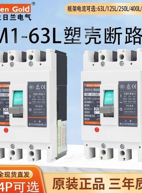 梅兰日兰CM1塑壳空气开关GM13P63L/63A/32A/3300断路器