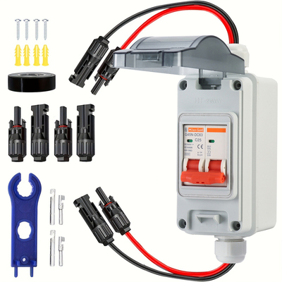 太阳能光伏直流断路器开关2P防水型 IP65光伏汇流配电箱开关