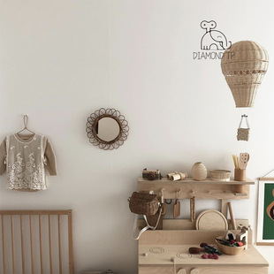 INS风格编织真藤热气球儿童房幼教场所幼稚园pendent ornament