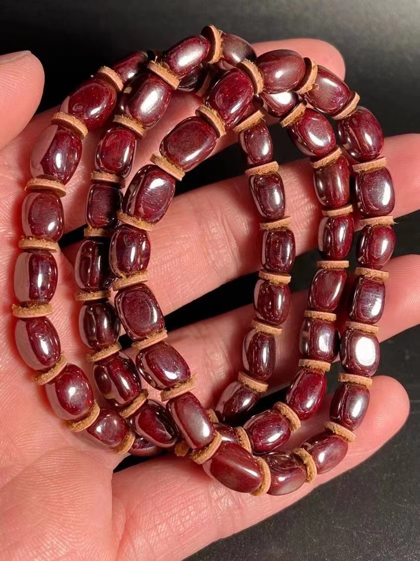 天然原矿朱砂随行手串男女适合弹力绳保真正品手围15-16现货送礼