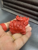 朱砂高含量精品红砂龙龟摆件办公室家中客厅实物所拍保真吉祥物款