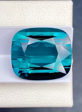 GUILD新货15.61克拉天然拉贡碧玺Lagoon裸石VB高评级彩色宝石