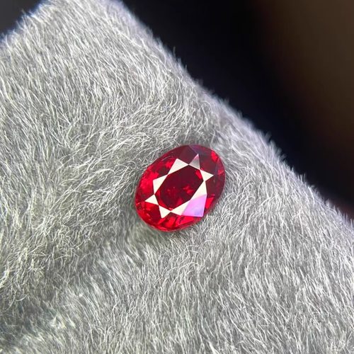 GRS无烧鸽血红宝石戒面椭圆形