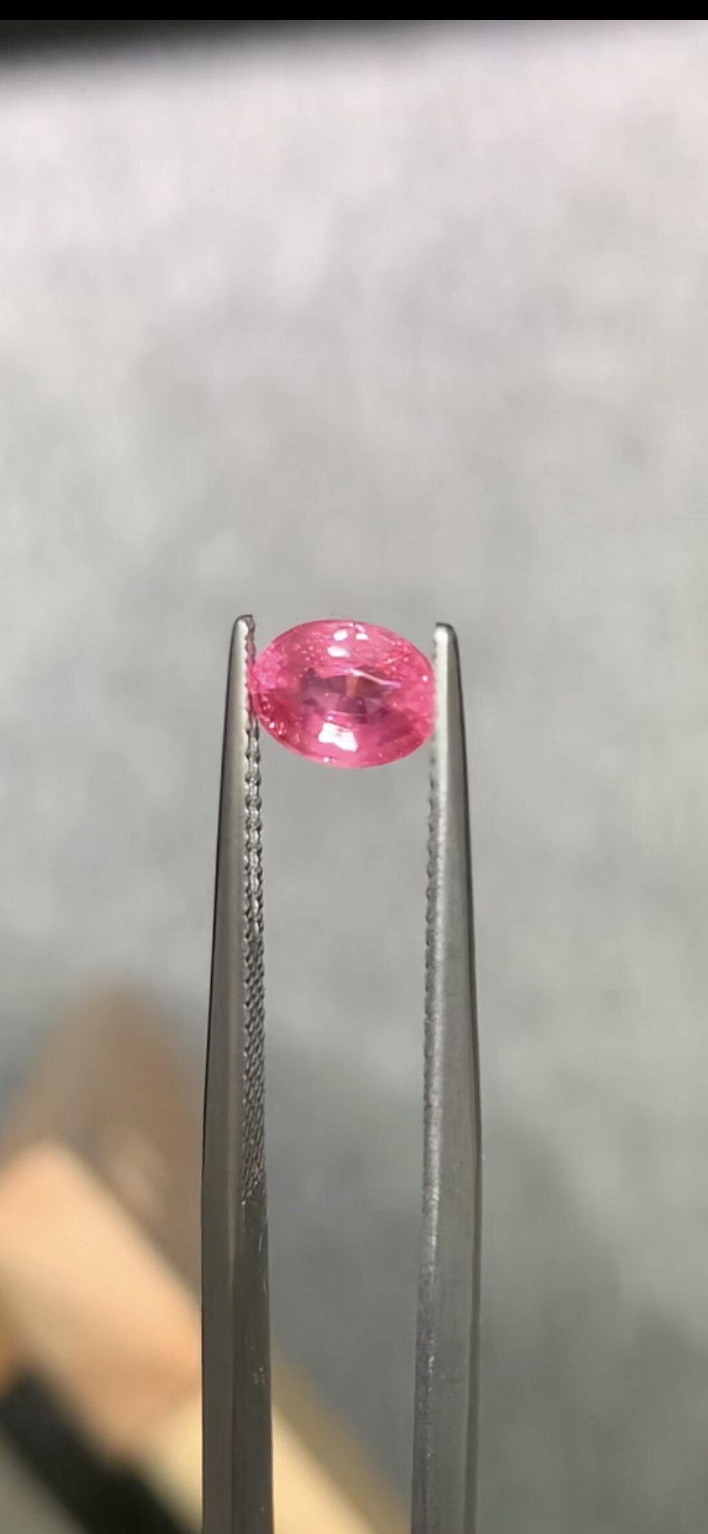 天然无烧帕帕拉恰蓝宝石戒面裸石guild 证书1.07克拉精品明亮色