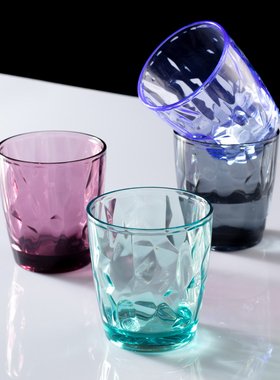 亚克力PC塑料耐摔彩色水杯酒店餐厅饮料果汁客房民宿刷牙漱口杯子