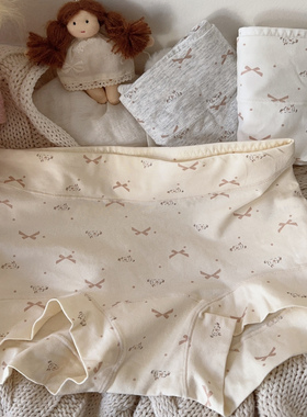 「兔兔平角裤」韩系小印花BM收腹防走光内裤中高腰加长纯棉裆弹力