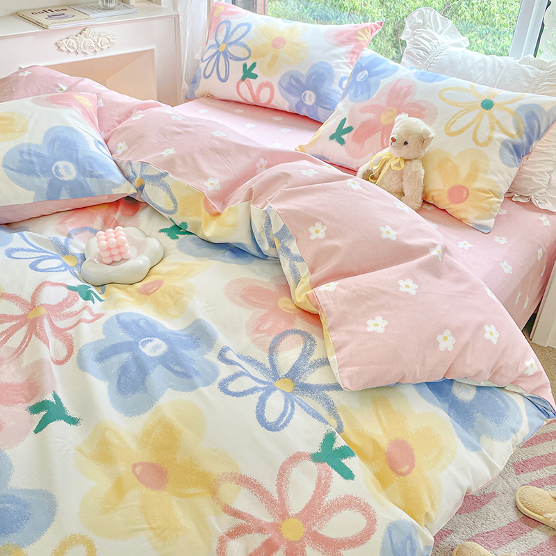 速发美式单件100全棉被罩200x205双人1单0x200被子单套