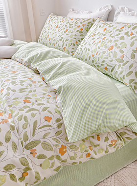 新品ins纯棉被套单件全棉床单被罩150x200被单20Q0x230床品套件褥