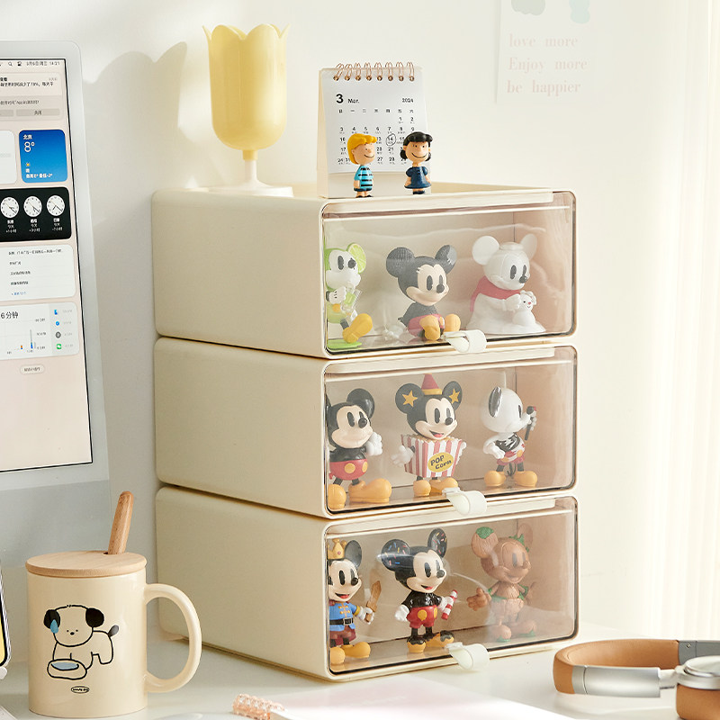 桌面手办展示透明防尘收纳盒