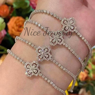 loop水滴钻花形手链纯银轻奢