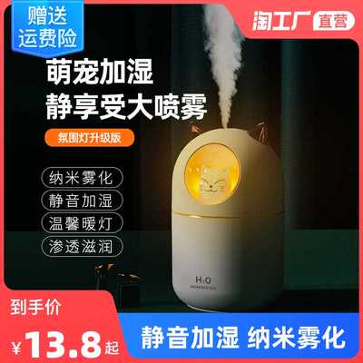 usb空气加湿器家用静音卧室孕妇婴儿小型宿舍可爱学生迷你办公室