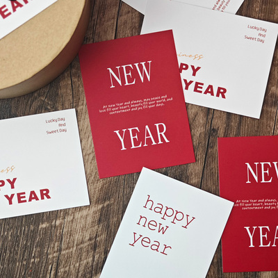 新年快乐春节祝福卡片贺卡明信片