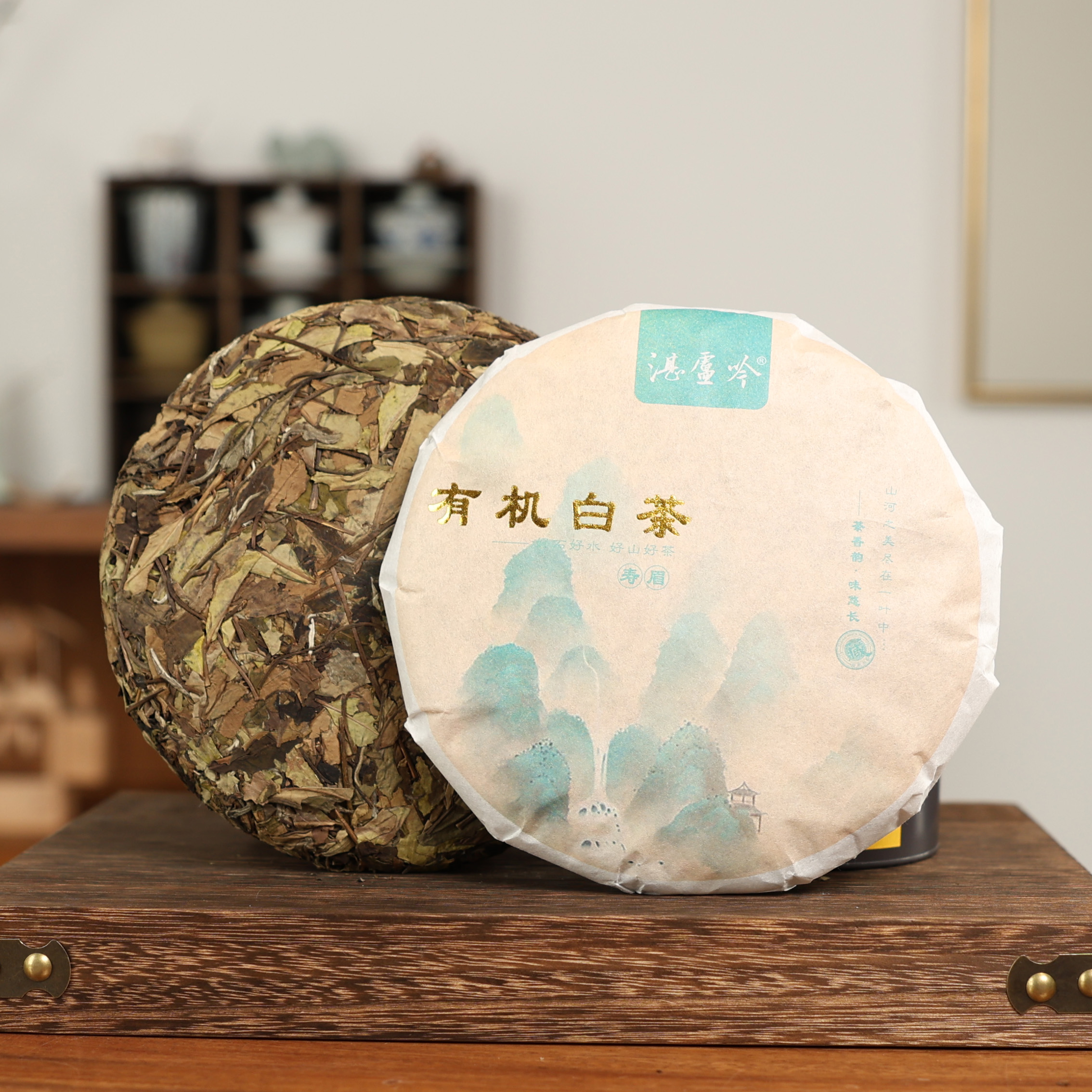 2021老白茶有机寿眉饼350g白茶饼可煮茶汤绵柔甘甜有机茶口粮茶