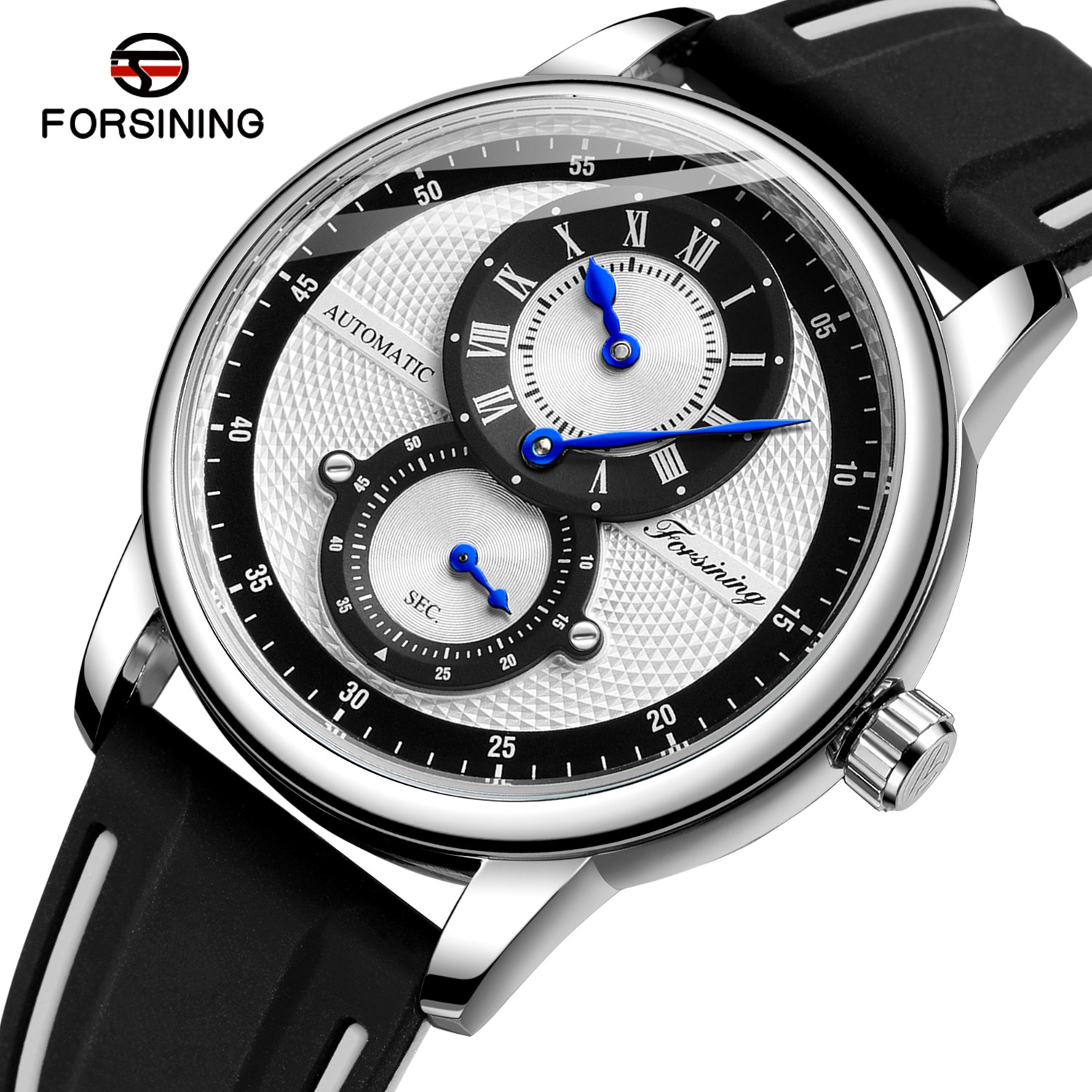 forsining富西尼机械手表  男女士自动机械表双圈罗马数字腕表