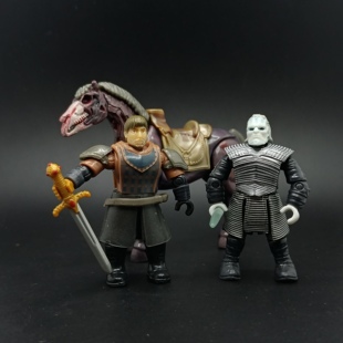 美家宝Mega Bloks权力的游戏可动人偶詹姆VX夜王战马