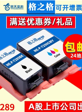 格之格适用于EPSON爱普生T289黑色 T290彩色墨盒WF-100墨盒 WF-110 WF100便携式打印机墨盒WF110墨盒