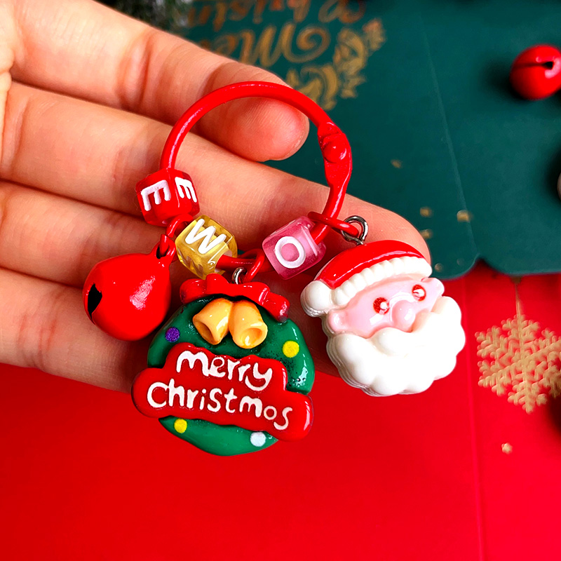 百悦圣诞节挂件树脂钥匙扣礼品