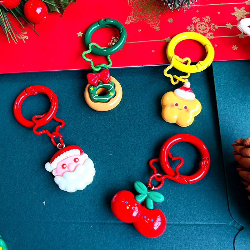 百悦圣诞节树脂钥匙扣挂件礼品