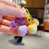 ins风树脂爱心钥匙扣挂件可爱胖乎乎星星挂件心挂饰礼品