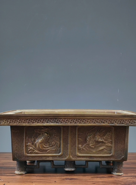 日本茶室桌面摆件铜制复古