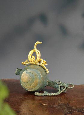 铜制装饰赠礼复古长寿福锤摆件