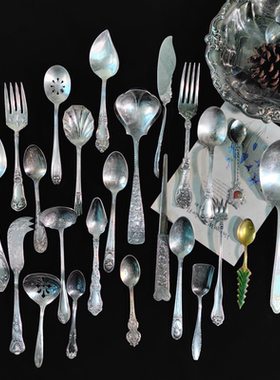 铜镀银装饰欧式欧洲中古摆件