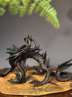 日本铜器大森孝志作游龙摆件