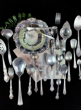 铜镀银复古桌面欧洲中古摆件