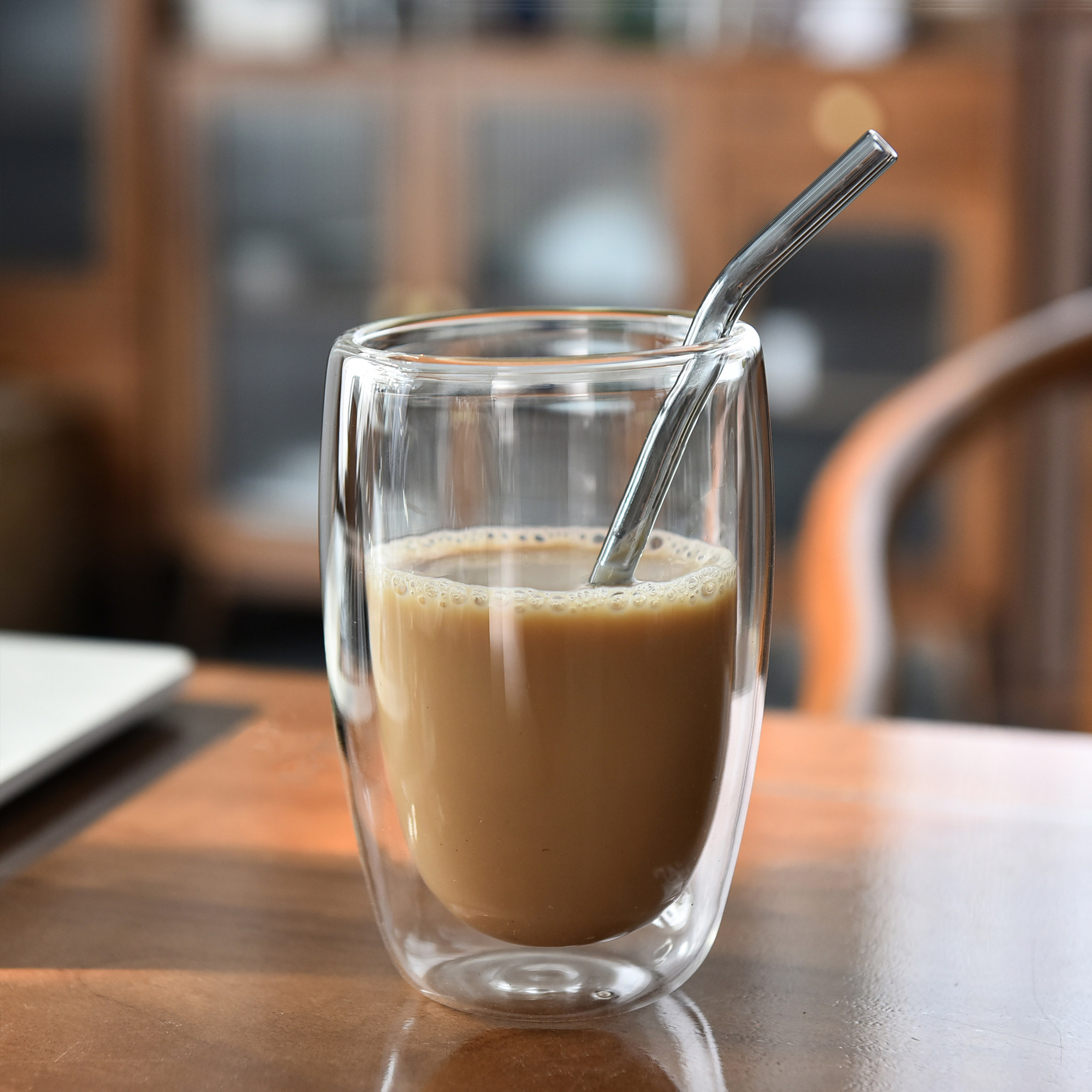 创意ins网红流动爱心啵啵杯双层流沙杯可爱少女心水杯礼物杯子