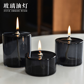 创意彩色玻璃烛台摆件北欧浪漫简约烛光晚餐现代家用无烟酥油灯