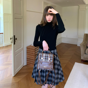 东京岁时记jk秋冬打底蝴蝶结毛衣黑色修身 显瘦保暖针织上衣女内搭