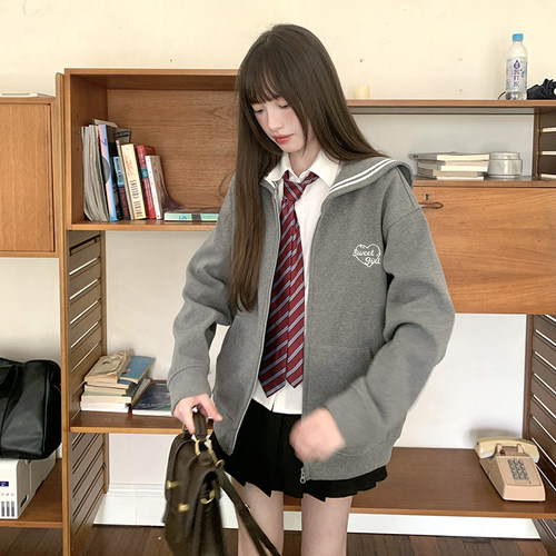 东京岁时记JK海军领卫衣外套春女