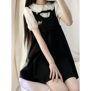 东京岁时记JK制服裙子可爱夏连衣裙长裙黑色天使之冠希希公主套装