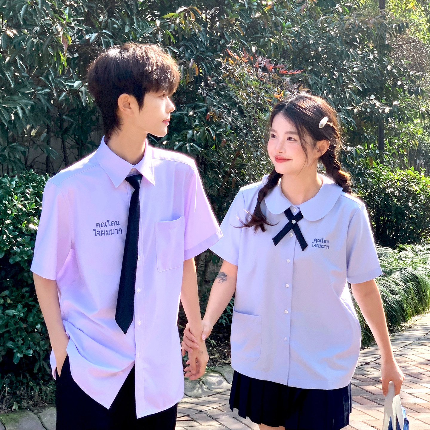 东京岁时记jk制服泰式校服学生夏季学院风短袖衬衫毕业季情侣套装