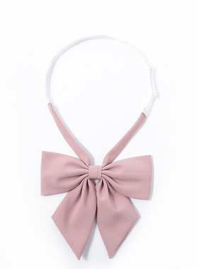 东京岁时记jk领结纯色原创日系学院风粉红桃色小物粉色大羽根领结