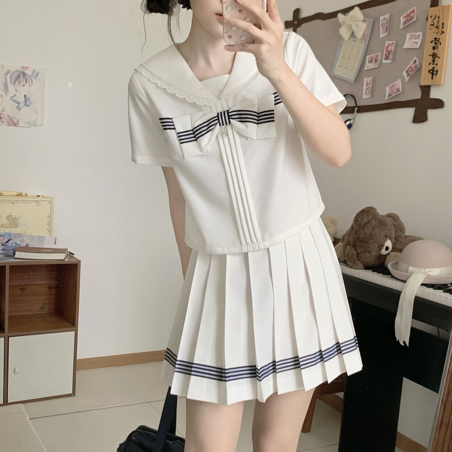 东京岁时记jk制服套装水手服休闲两件套裙装小个子穿搭一整套夏女
