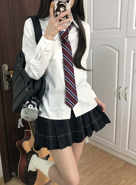 东京岁时记jk制服原创正版白色衬衫女夏小个子衬衣半身裙短裙套装